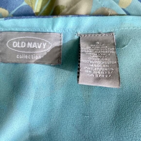 Old Navy Skirt Light Blue with Flowers Size 8 - Picture 4 of 7